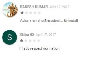 Some Indian users have been mistakenly rating Snapdeal 1-star instead of Snapchat.